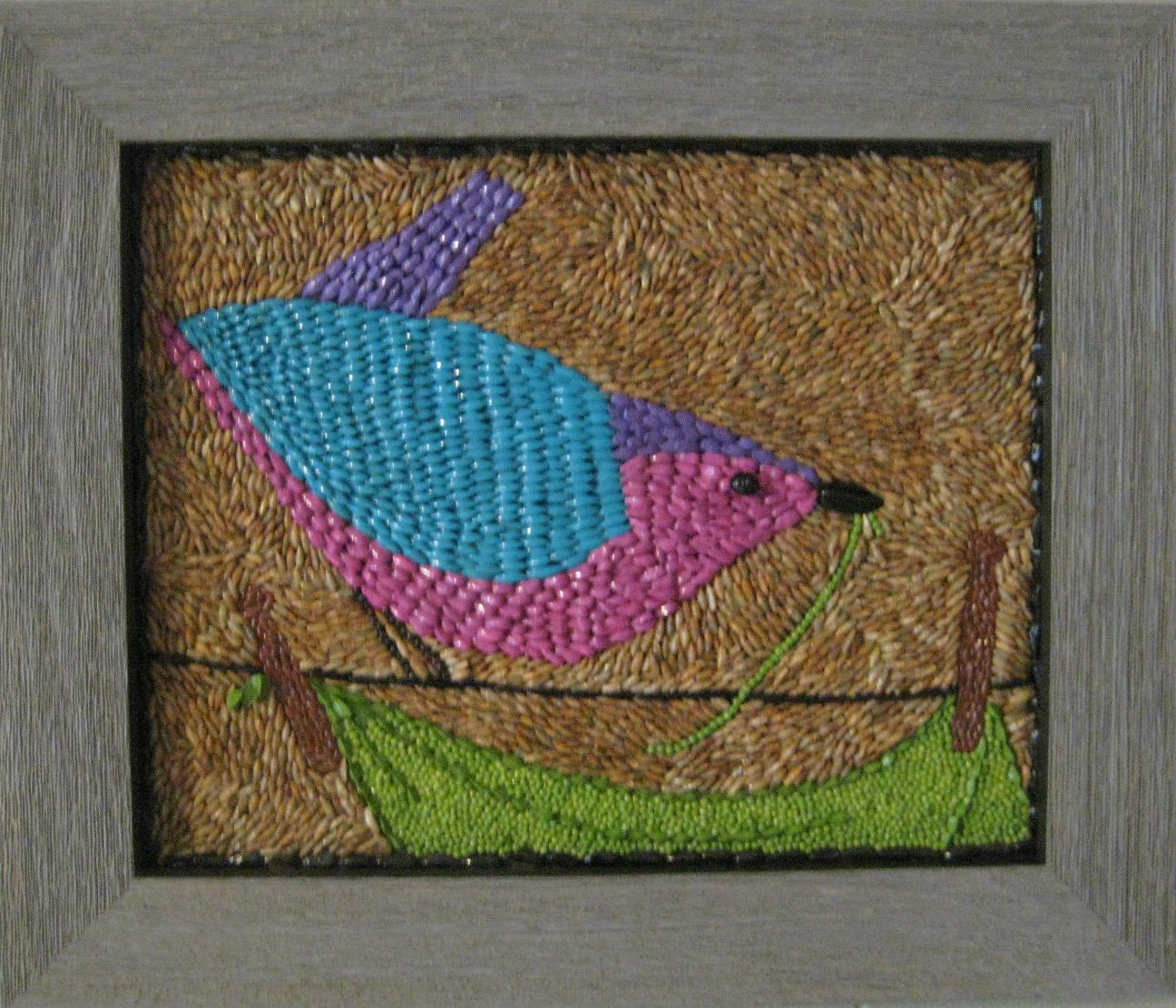 [Suzanne Mears House Wren with Clothesline based on the work of Charley Harper image]